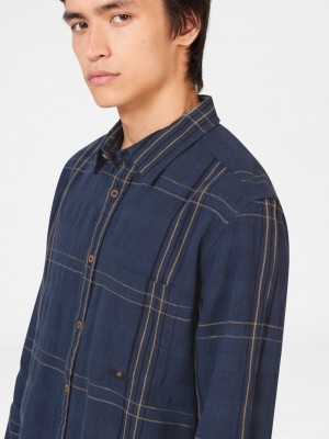 Ben Sherman B by Ben Sherman Indigo Check Shirts Indigo | 9680325-LR