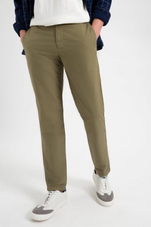 Ben Sherman Beatnik Oxford Slim Taper Garment Dye Chino Pants Light Olive | 4276890-BT