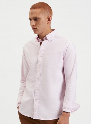 Ben Sherman Brighton Oxford Organic Shirts Pink | 2376510-WD