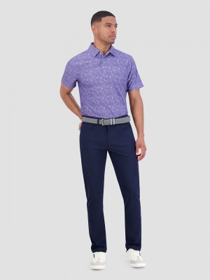 Ben Sherman Broken Record Tech Jersey Sports Fit Polo Shirts Purple | 0148592-AW