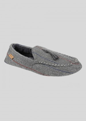 Ben Sherman Cliveden House Moccasin Slipper Grey | 5812394-FM