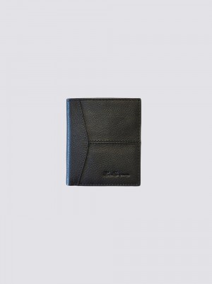 Ben Sherman Coles Leather Micro Wallets Black | 8615723-CI