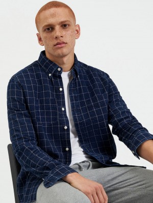 Ben Sherman Dalston Blues Beatnik Shirts Indigo | 0492876-OR