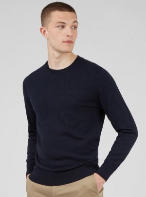 Ben Sherman Signature Crewneck Knitwear Navy | 5176023-KE