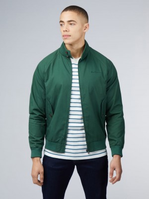 Ben Sherman Signature Harrington Jackets Green | 0253741-EH