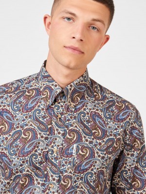 Ben Sherman Signature Paisley Shirts Multicolor | 8392017-MH