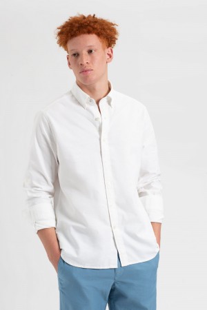 Ben Sherman St. Ives Resort Oxford Shirts White | 8103724-BK