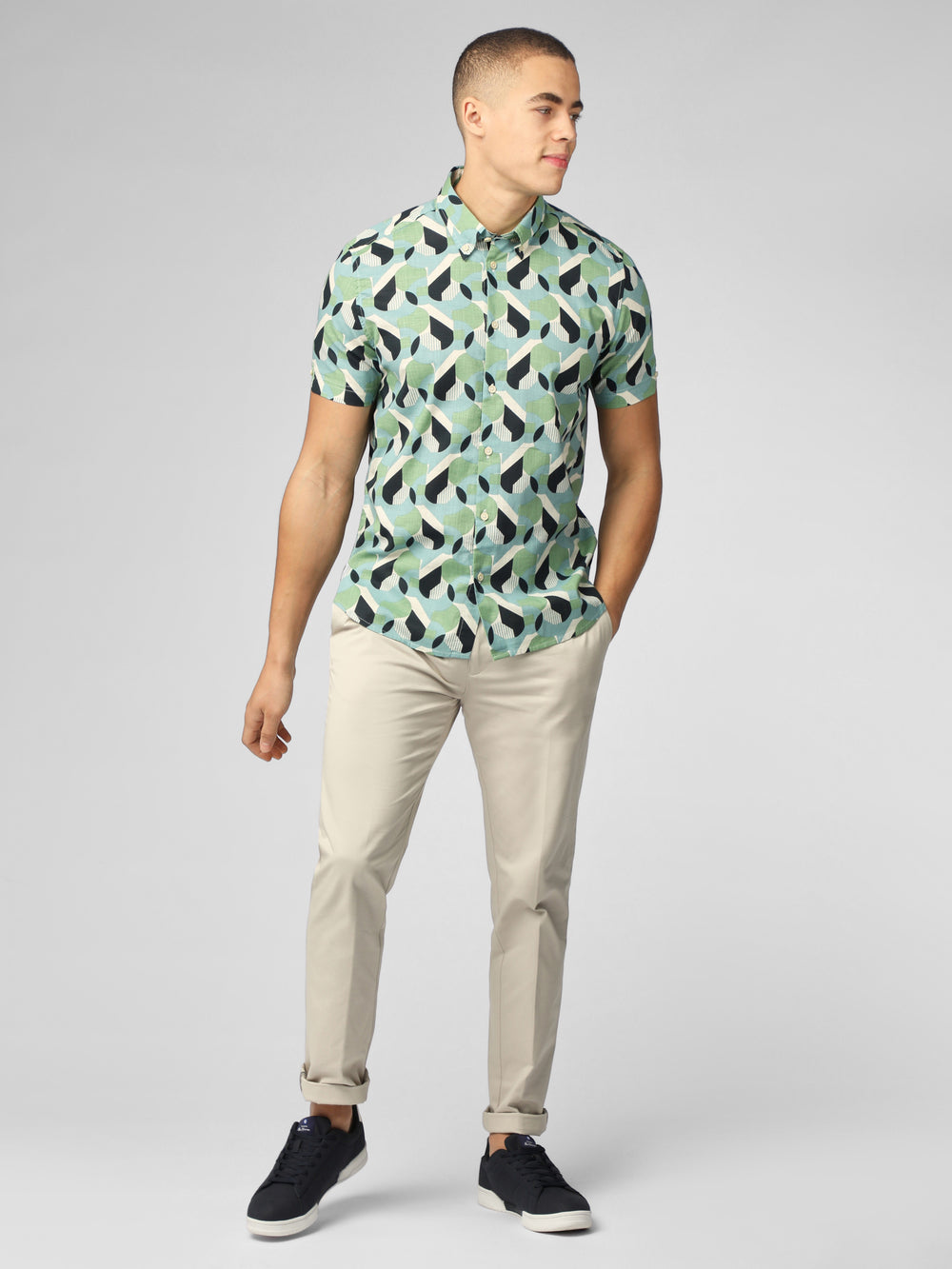 Ben Sherman Art Deco Shirts Green | 6509327-TI