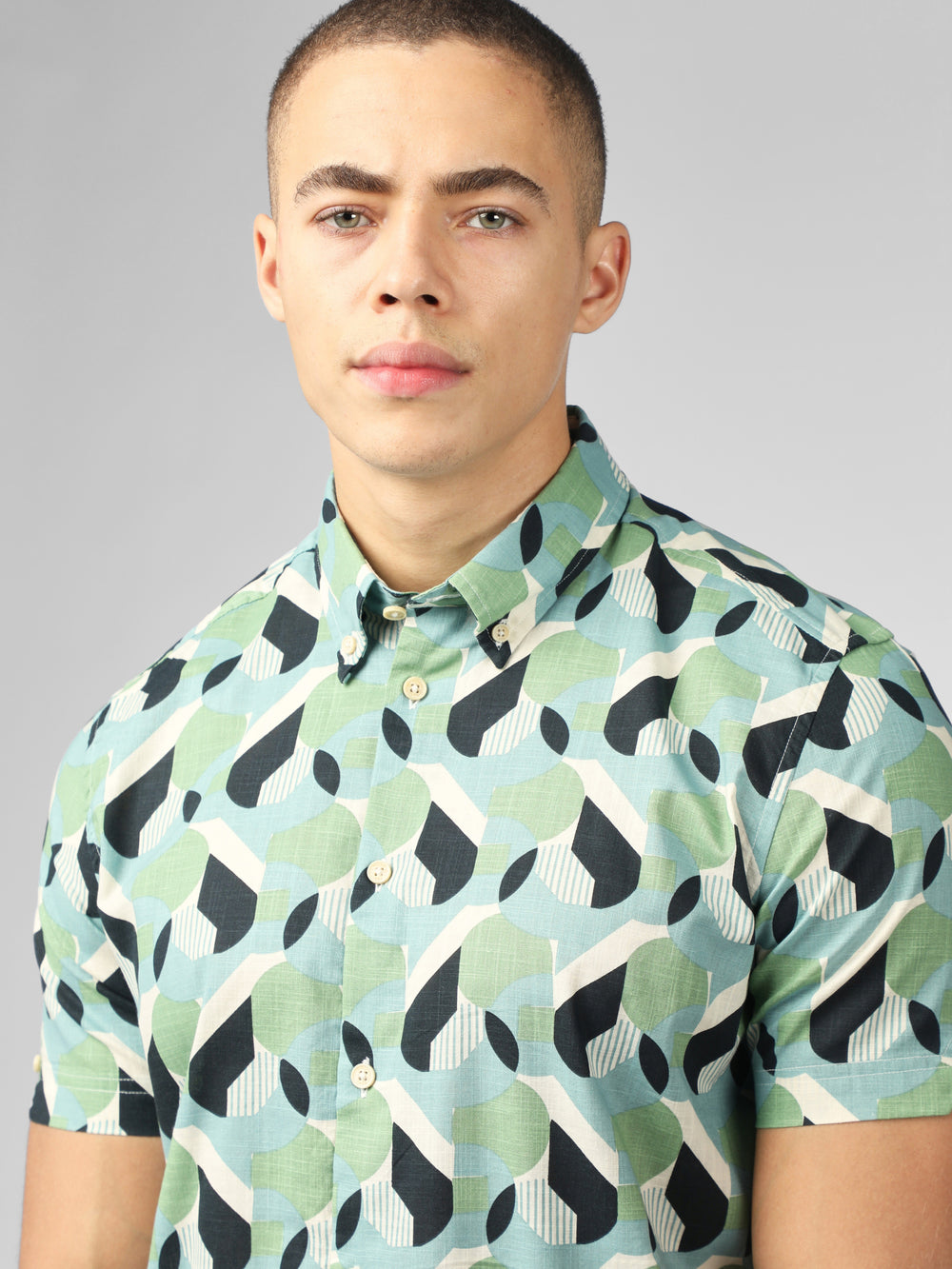 Ben Sherman Art Deco Shirts Green | 6509327-TI