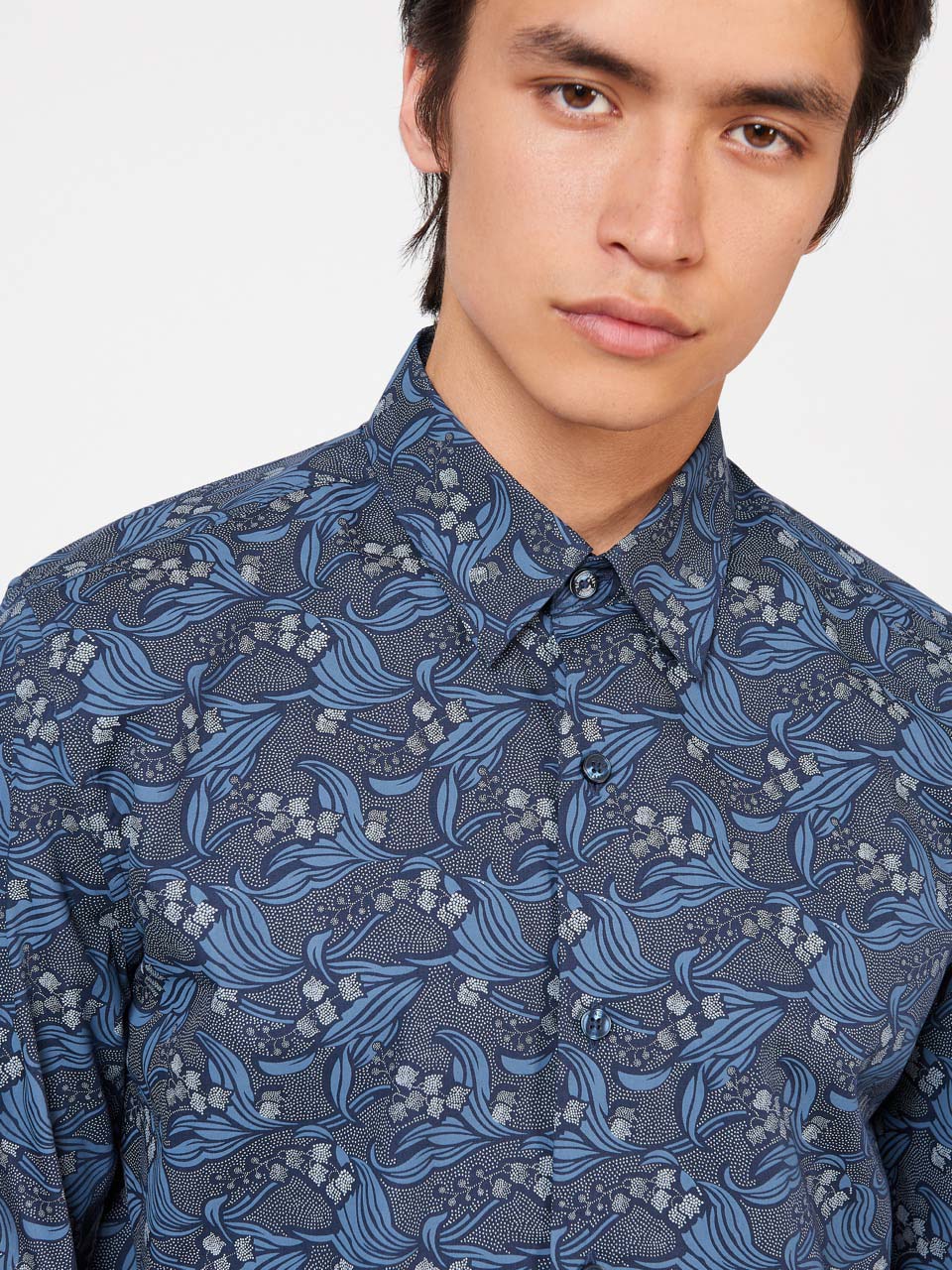 Ben Sherman Art Nouveau Floral Shirts Navy | 0853729-YE