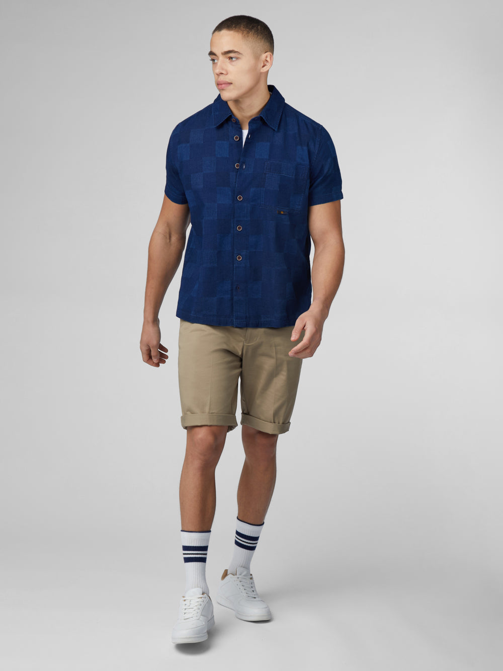 Ben Sherman B by Ben Sherman Indigo Check Shirts Navy | 8153047-KD