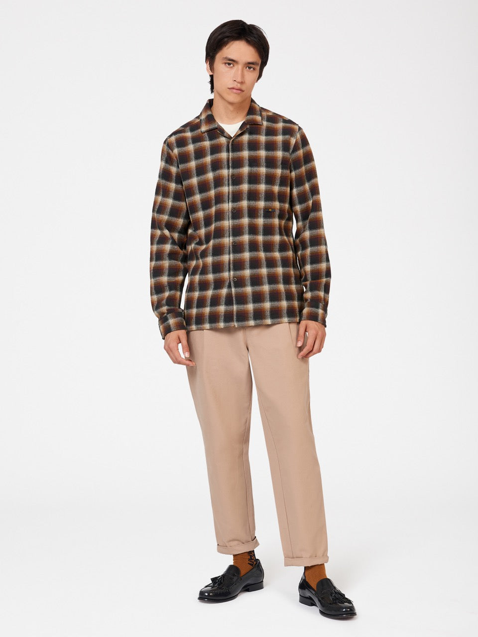 Ben Sherman B by Ben Sherman Ombre Check Shirts Brown | 2078546-OM