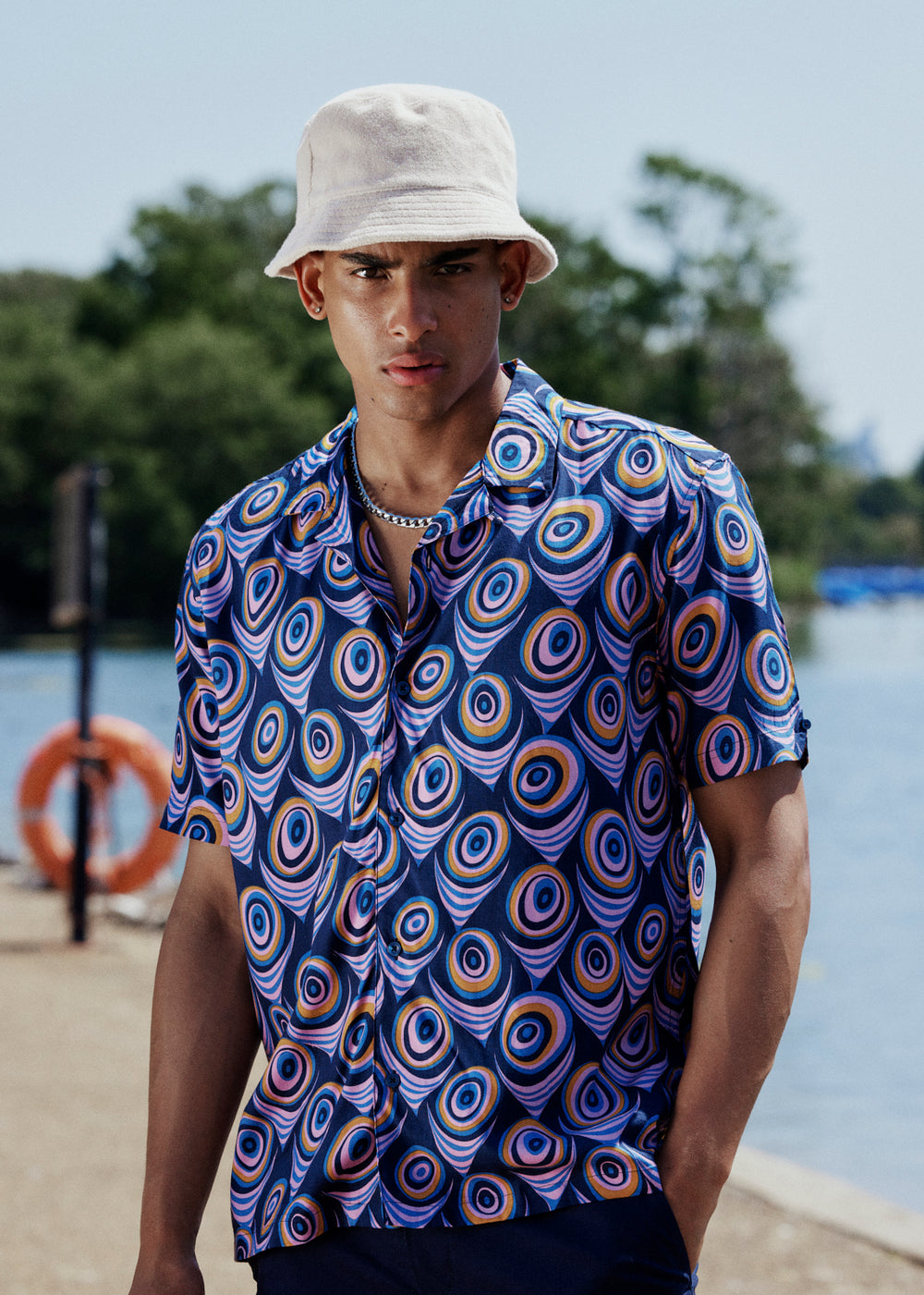 Ben Sherman B by Ben Sherman Psychedelic Print Shirts Purple | 9271438-VC