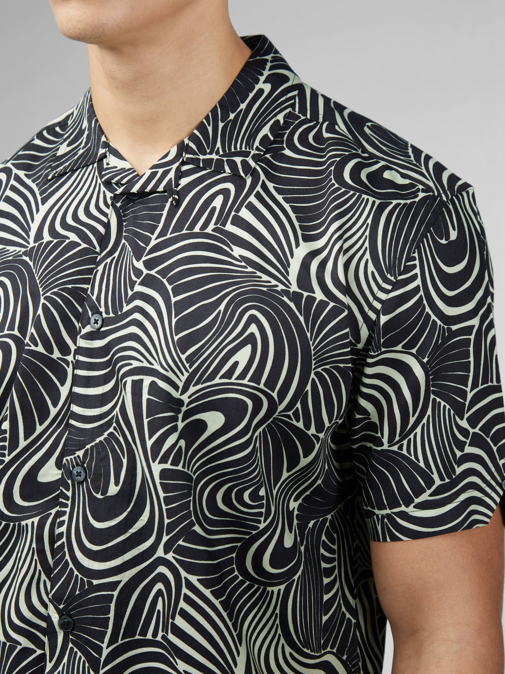 Ben Sherman B by Ben Sherman Psychedelic Swirl Print Shirts Mint | 2354871-AB