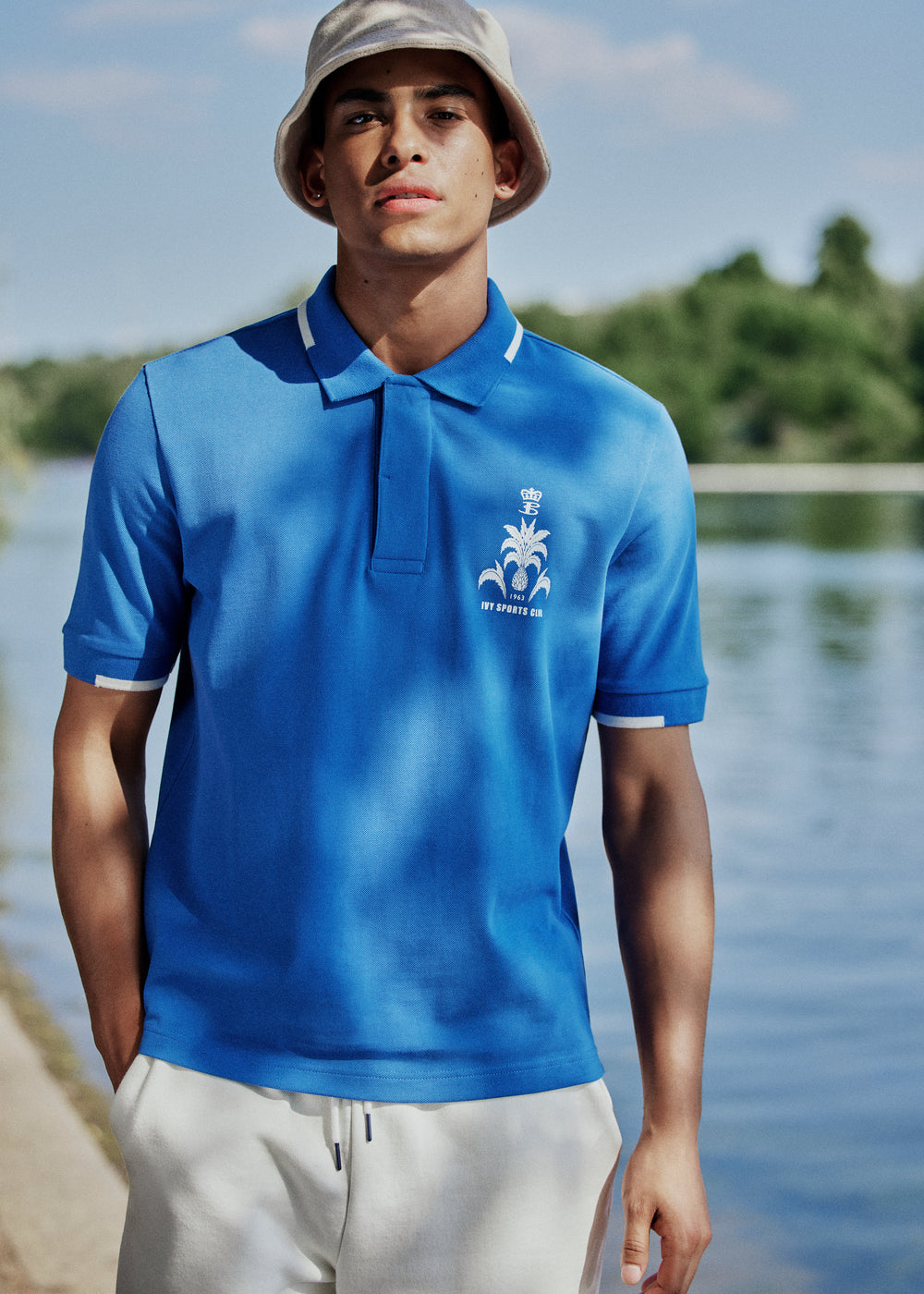 Ben Sherman B by Ben Sherman Sports Club Embroidered Polo Shirts Blue | 3627054-VS