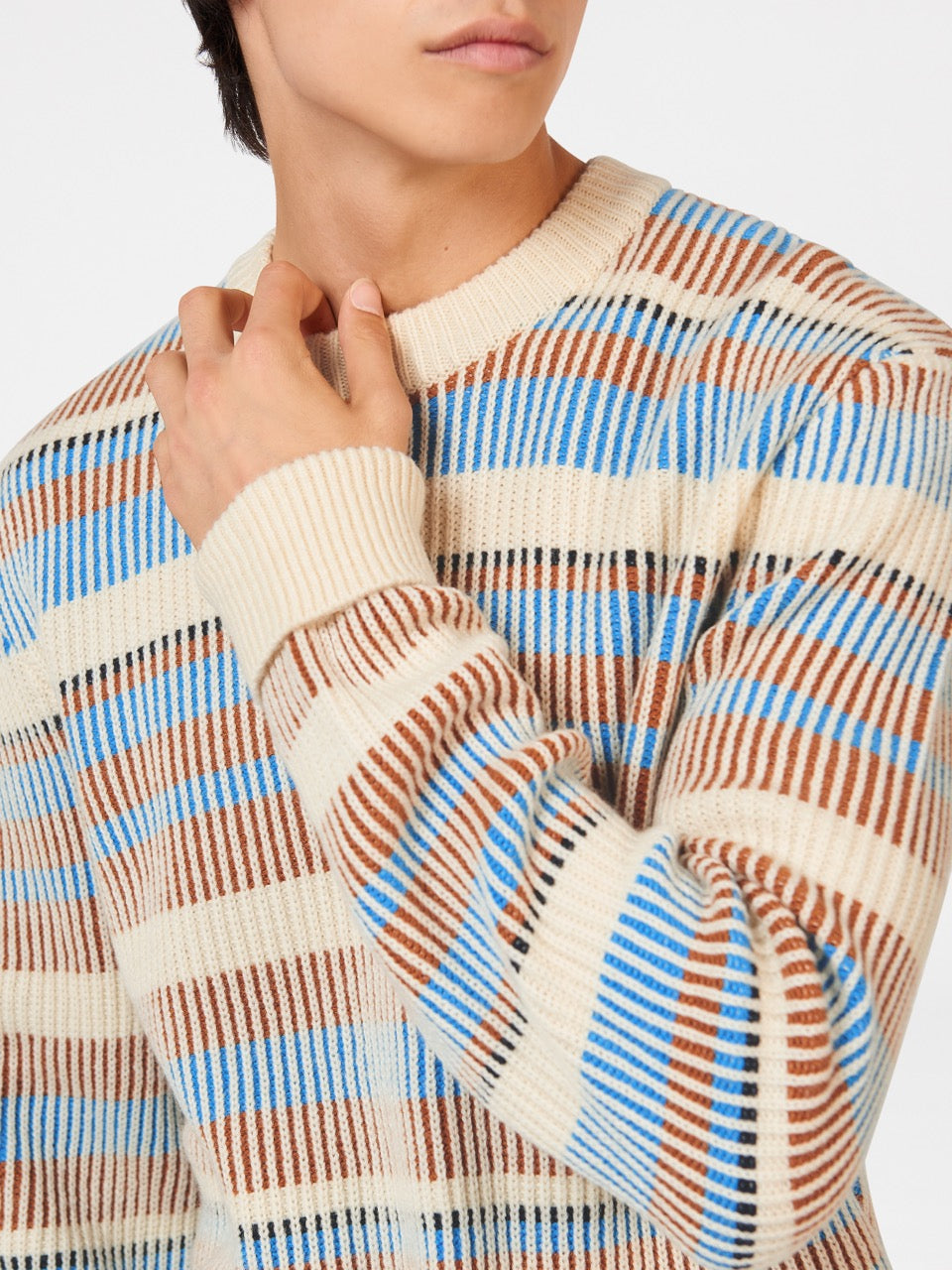 Ben Sherman B by Ben Sherman Stripe Knitwear White | 2309685-CX