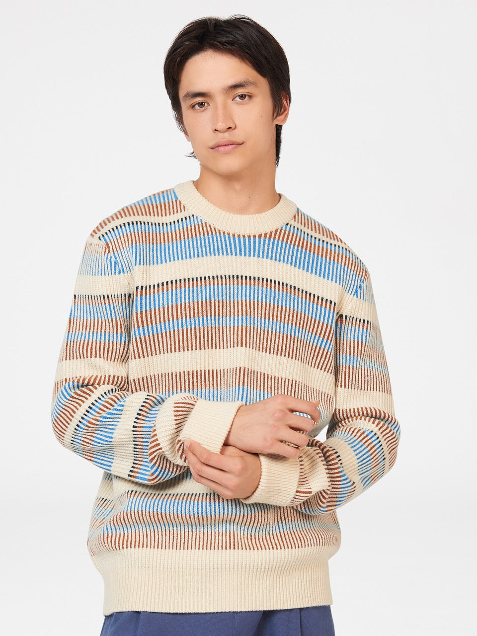 Ben Sherman B by Ben Sherman Stripe Knitwear White | 2309685-CX