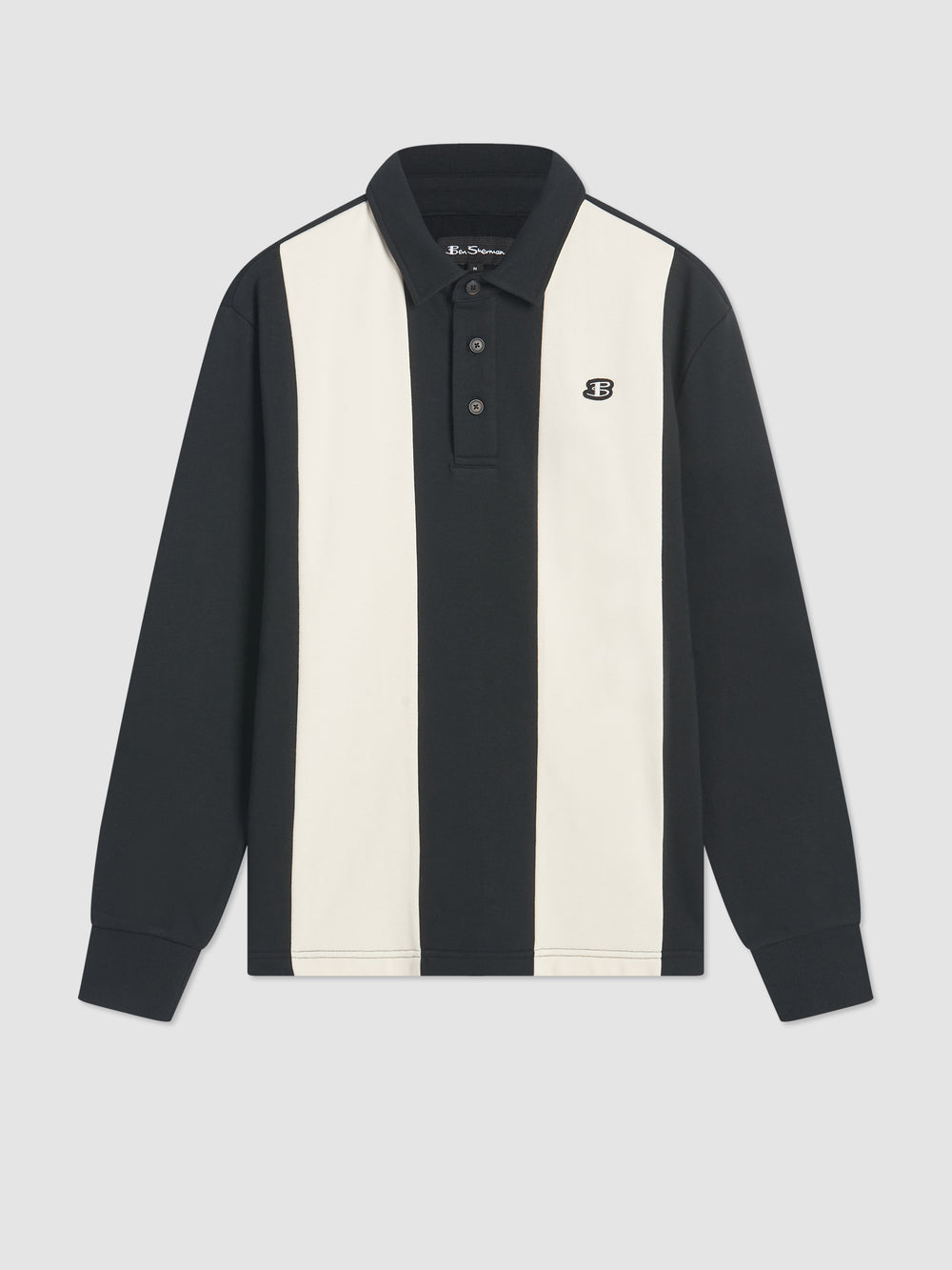 Ben Sherman B by Ben Sherman Stripe Rugby Polo Shirts Black | 2136908-RQ