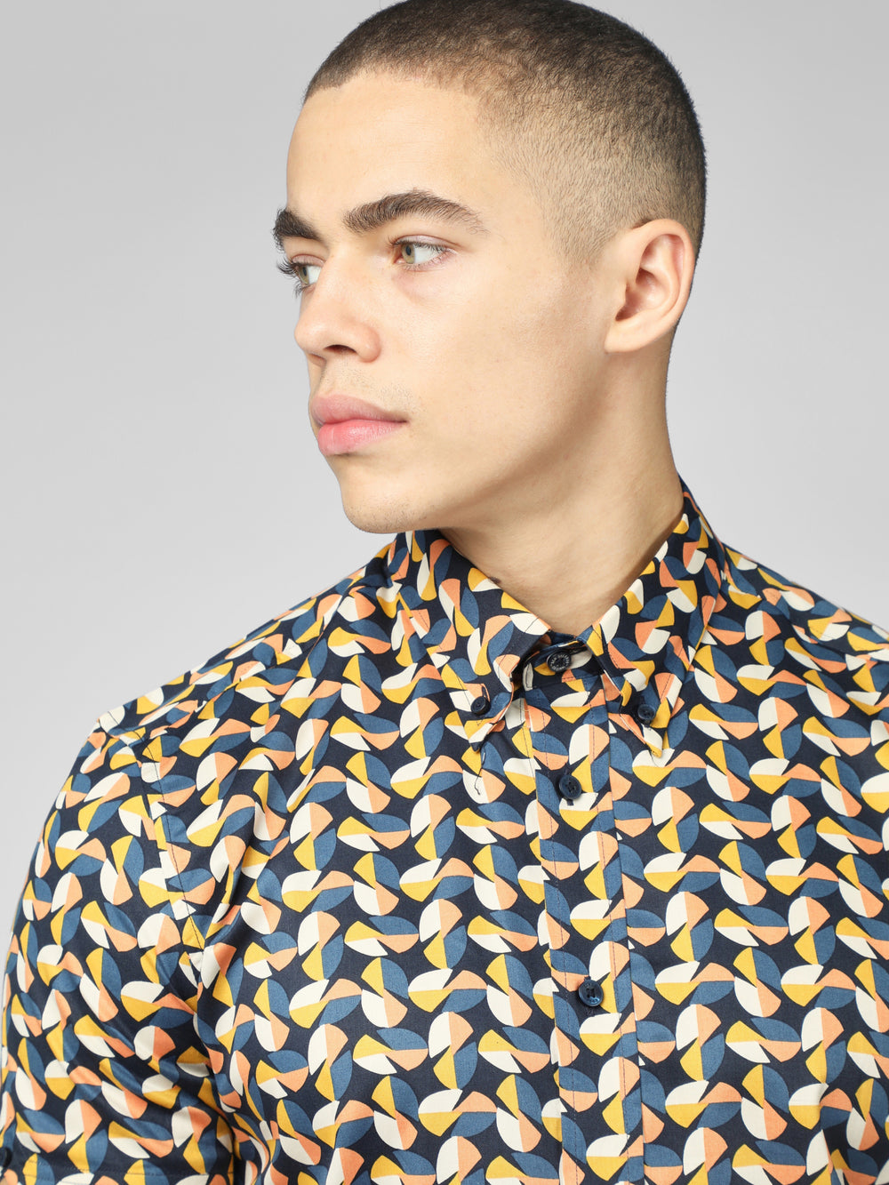 Ben Sherman Bahaus Geo Shirts Yellow | 0681974-BY