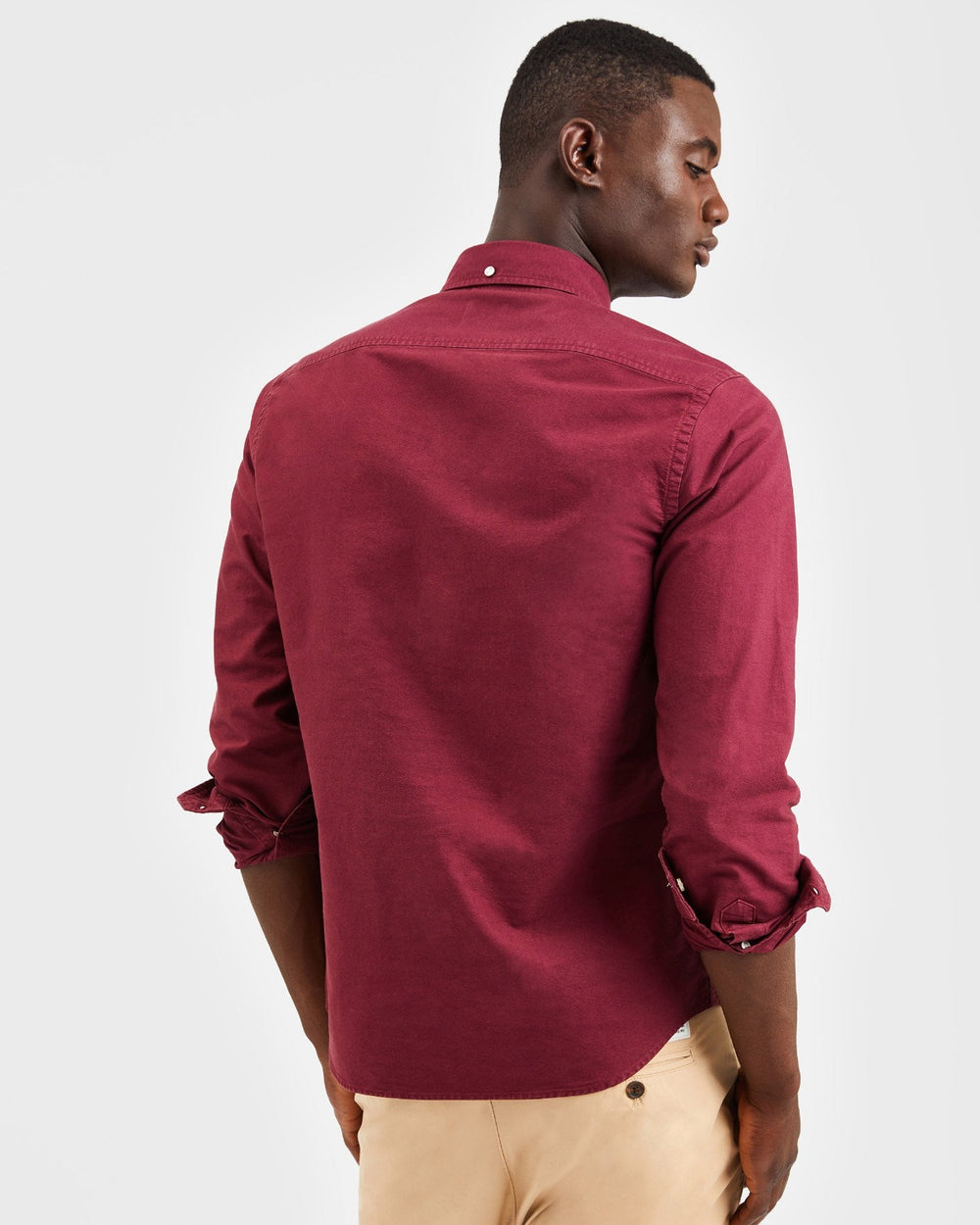 Ben Sherman Beatnik Oxford Garment Dye Shirts Burgundy | 5709826-FZ