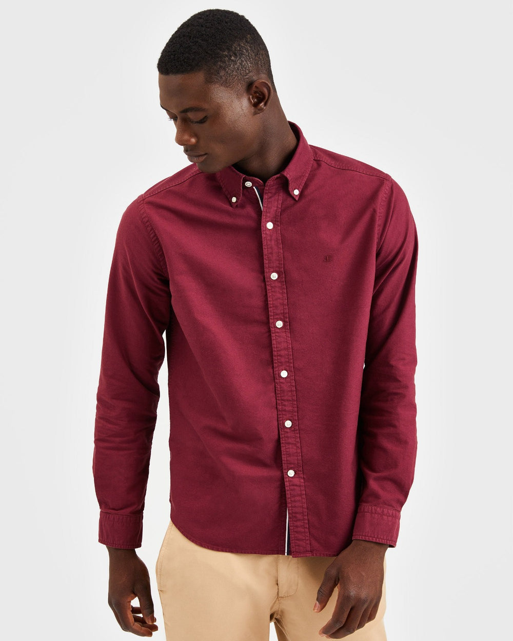 Ben Sherman Beatnik Oxford Garment Dye Shirts Burgundy | 5709826-FZ