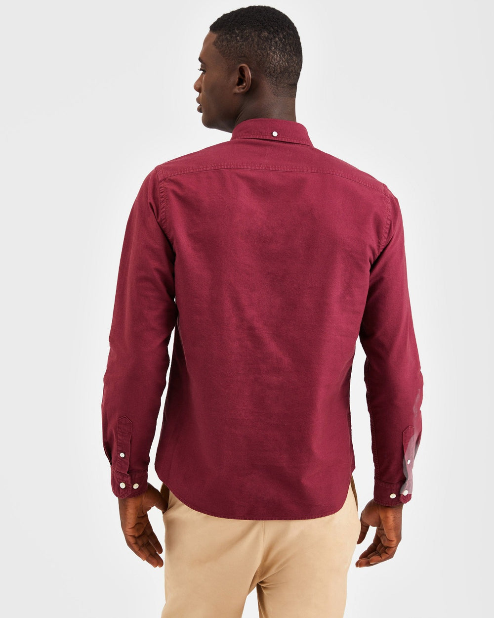 Ben Sherman Beatnik Oxford Garment Dye Shirts Burgundy | 5709826-FZ