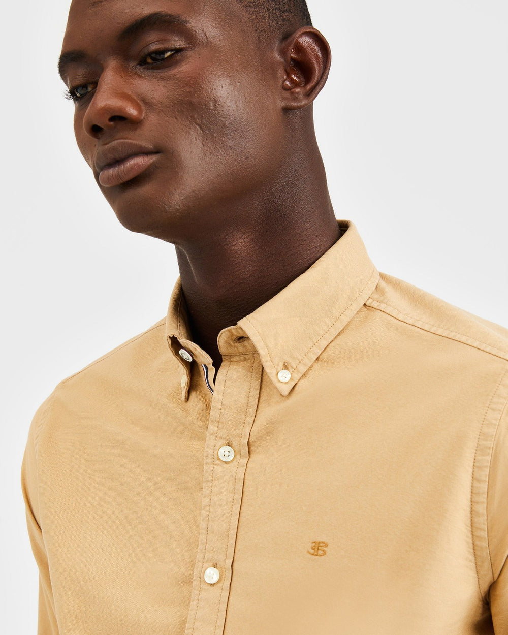 Ben Sherman Beatnik Oxford Garment Dye Shirts Khaki | 4591237-IZ