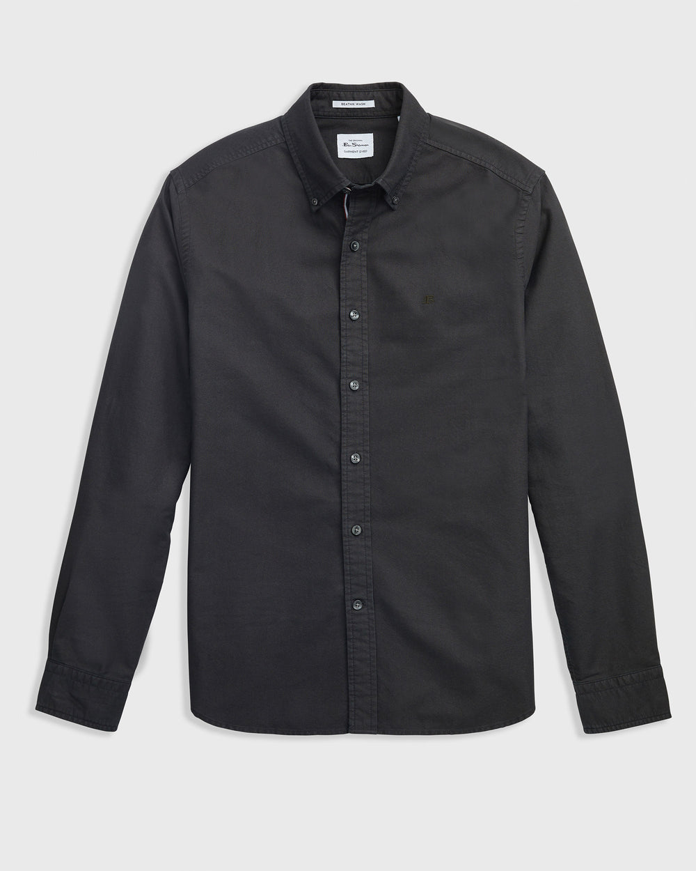 Ben Sherman Beatnik Oxford Garment Dye Shirts Black | 3041658-MS