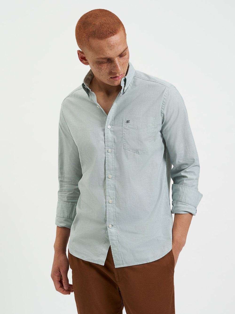 Ben Sherman Beatnik Wash Long-Sleeve Shirts Green | 9610285-FY