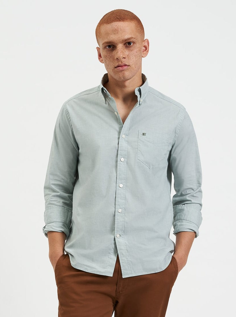 Ben Sherman Beatnik Wash Long-Sleeve Shirts Green | 9610285-FY