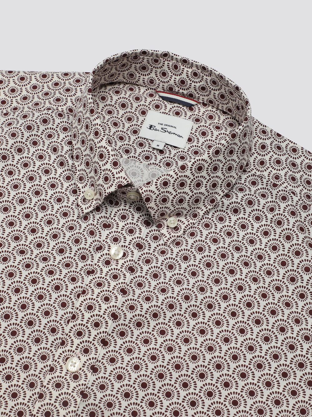 Ben Sherman Block Geo Shirts Dark Red | 4562189-JD