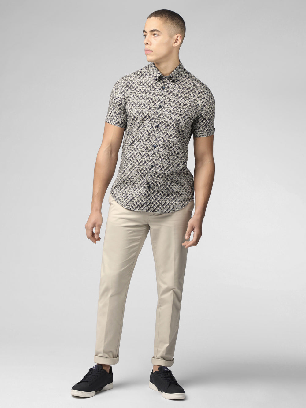 Ben Sherman Block Geo Shirts Grey | 2836471-WE