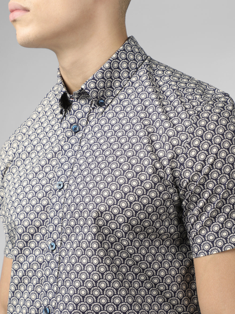 Ben Sherman Block Geo Shirts Grey | 2836471-WE