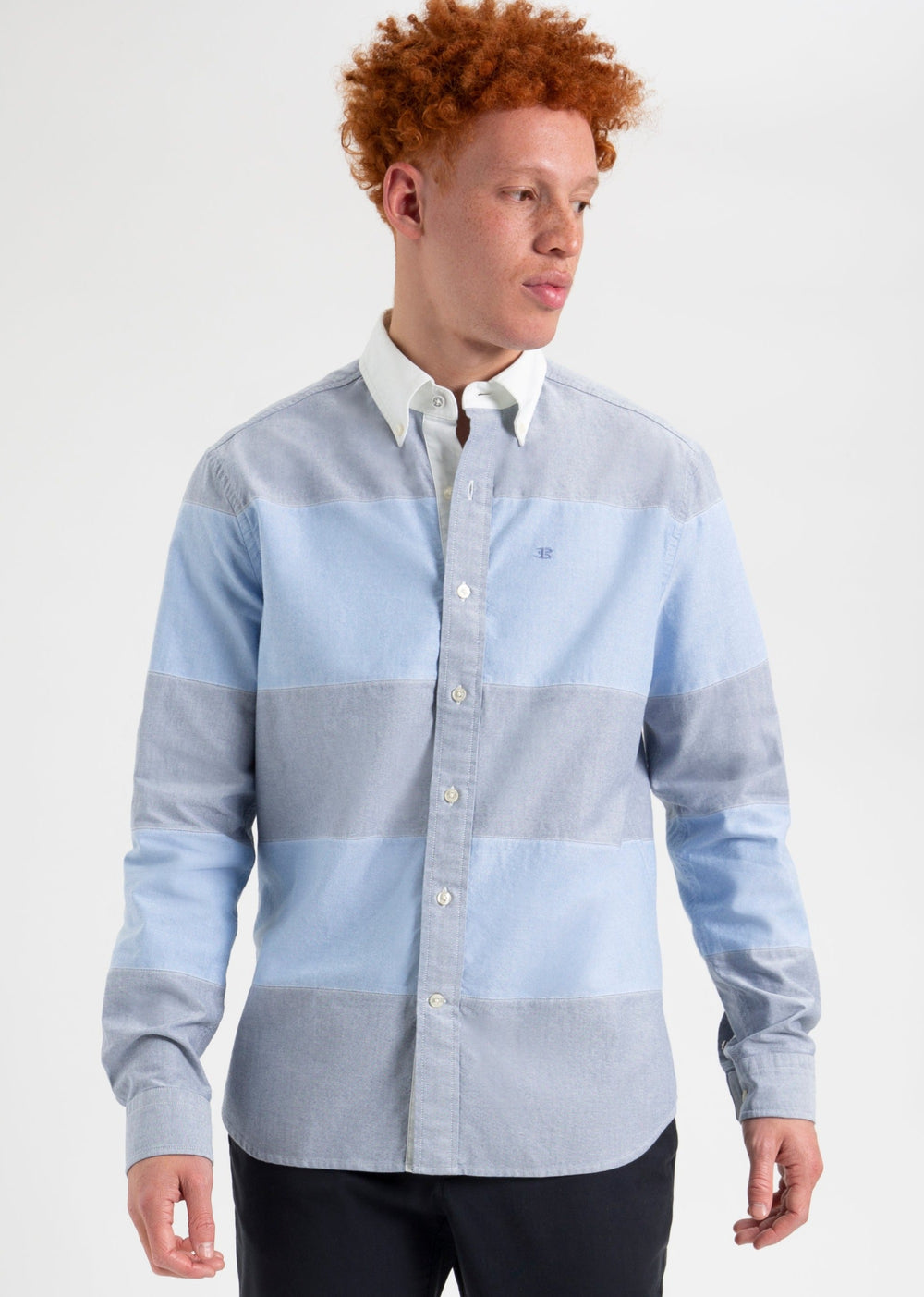 Ben Sherman Brighton Oxford Garment Dye Rugby Shirts Blue | 5641032-YR