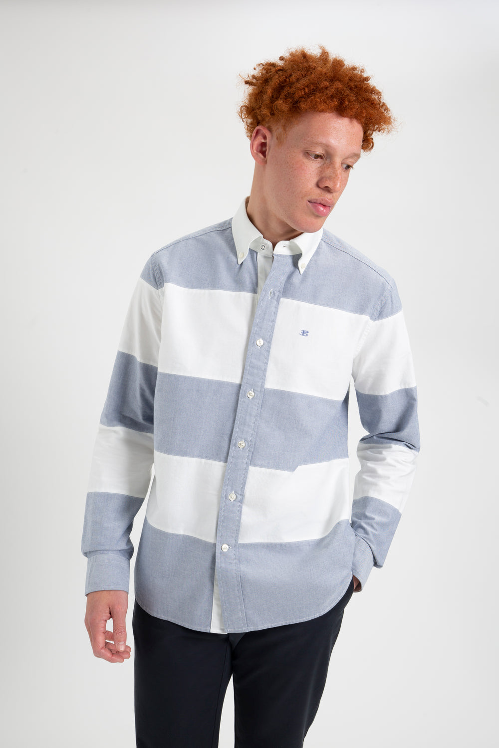 Ben Sherman Brighton Oxford Organic Garment Dye Rugby Shirts Navy | 0259831-UO