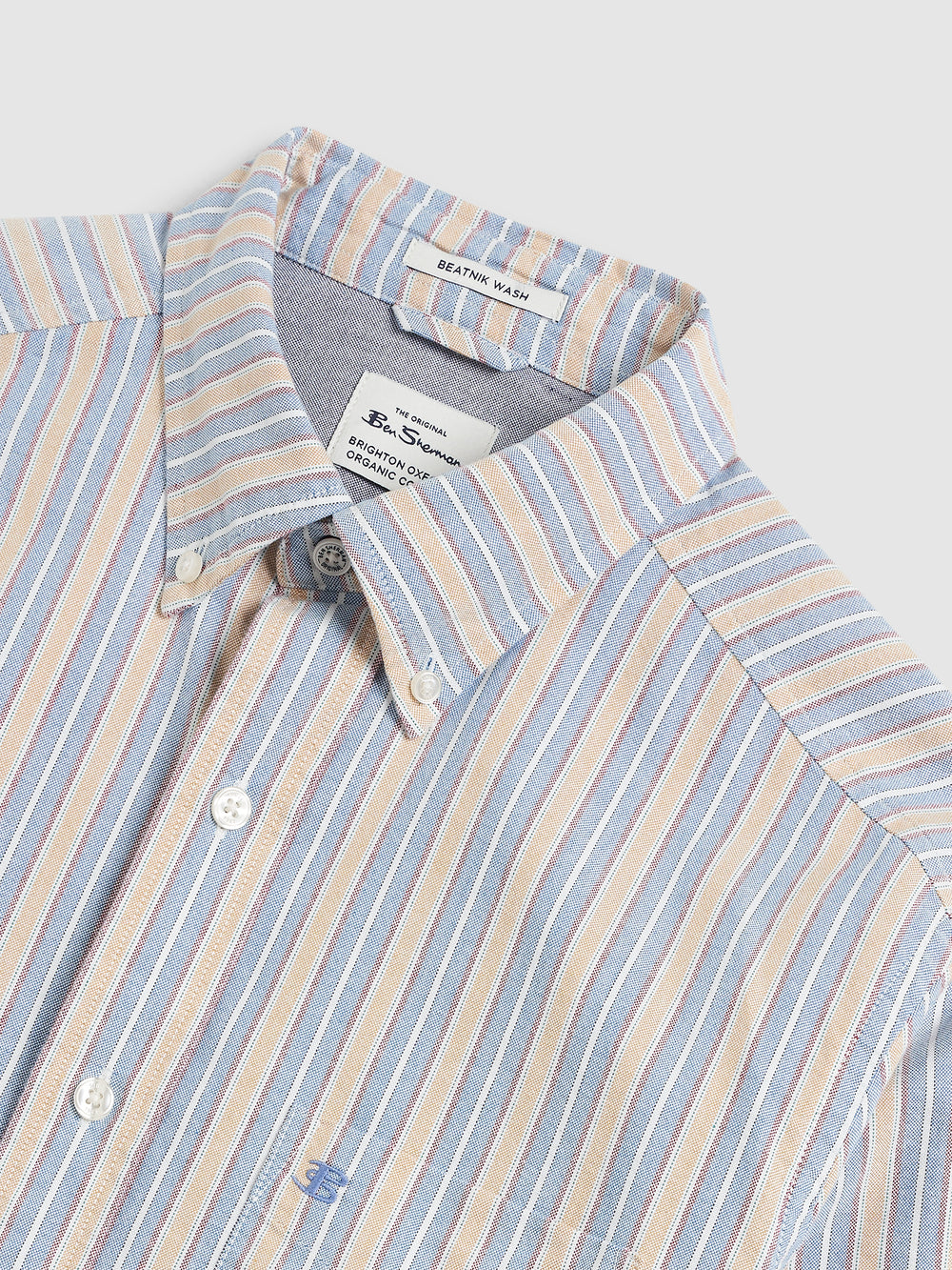 Ben Sherman Brighton Oxford Organic Shirts Blue Multicolor | 0165394-WU