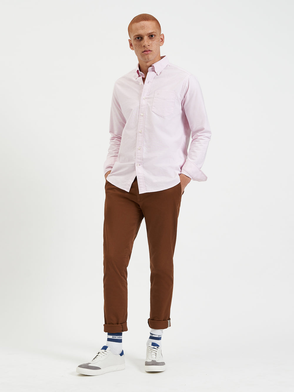 Ben Sherman Brighton Oxford Organic Shirts Pink | 2376510-WD