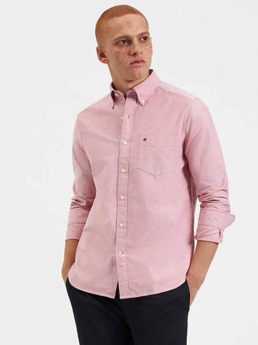 Ben Sherman Brighton Oxford Organic Shirts Light Red | 5624189-AQ