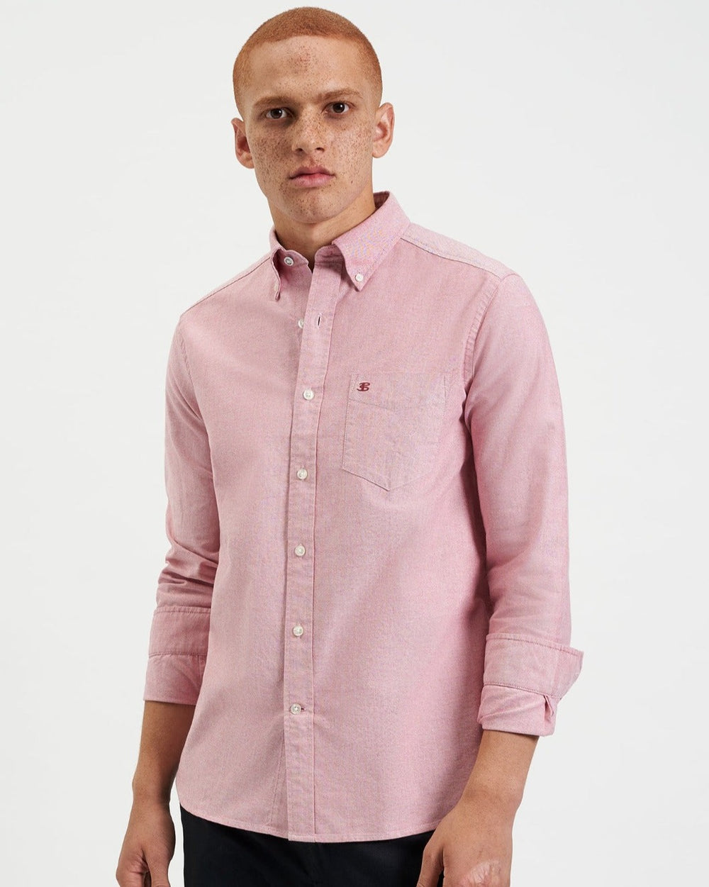 Ben Sherman Brighton Oxford Organic Shirts Light Red | 5624189-AQ