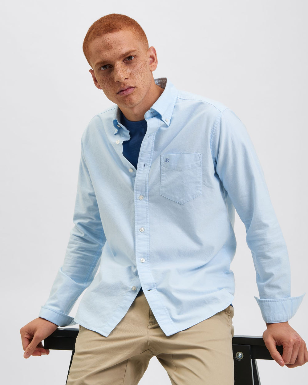 Ben Sherman Brighton Oxford Organic Shirts Blue | 7924618-KQ