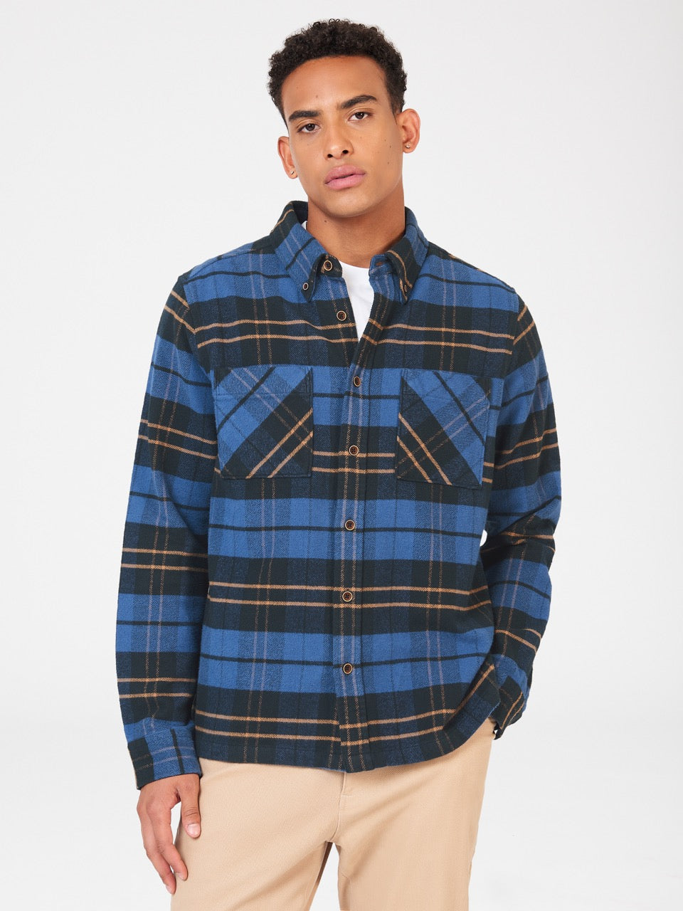 Ben Sherman Brushed Ivy Check Shirts Blue | 9415027-EF