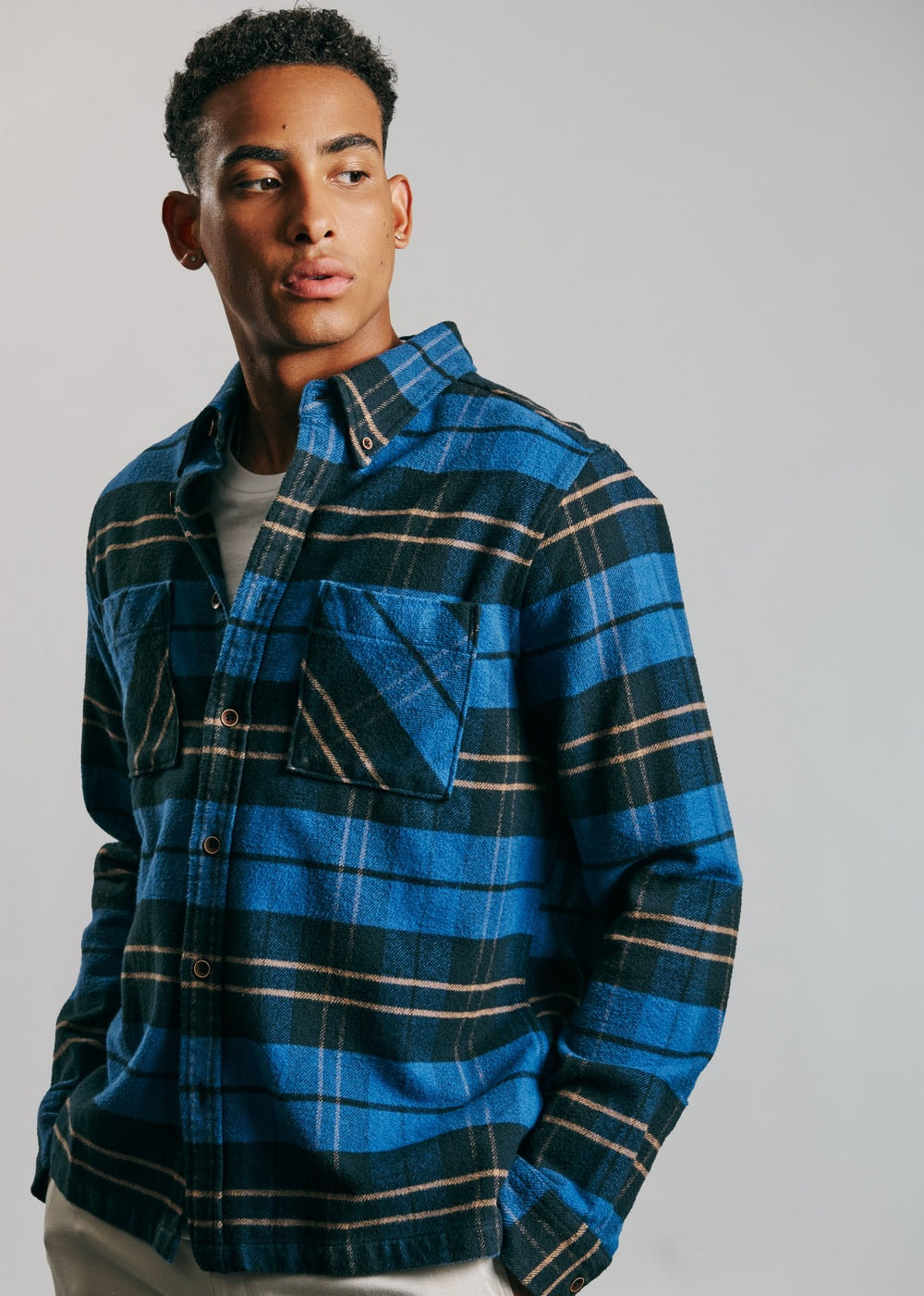 Ben Sherman Brushed Ivy Check Shirts Blue | 9415027-EF