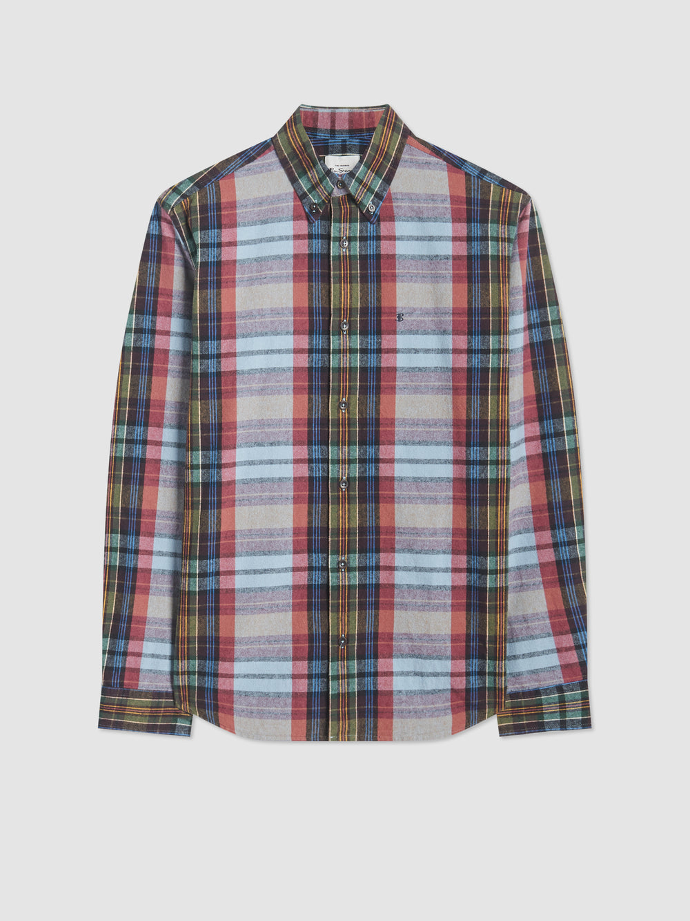 Ben Sherman Brushed Multicolour Check Oxford Shirts Blue | 7321650-LM