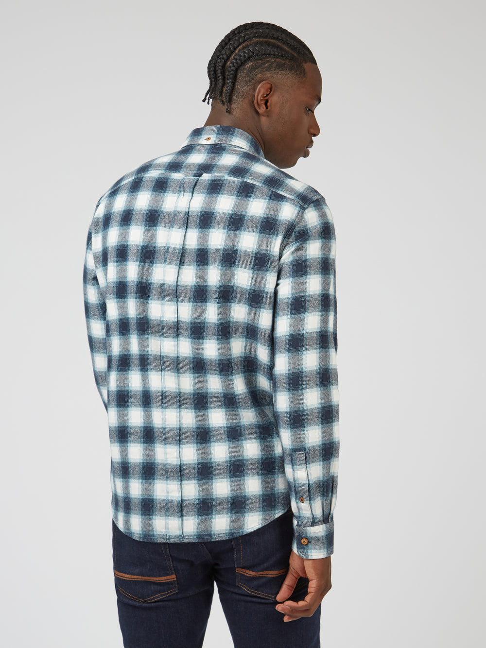 Ben Sherman Brushed Ombre Check Flannel Shirts Green | 3109867-UV