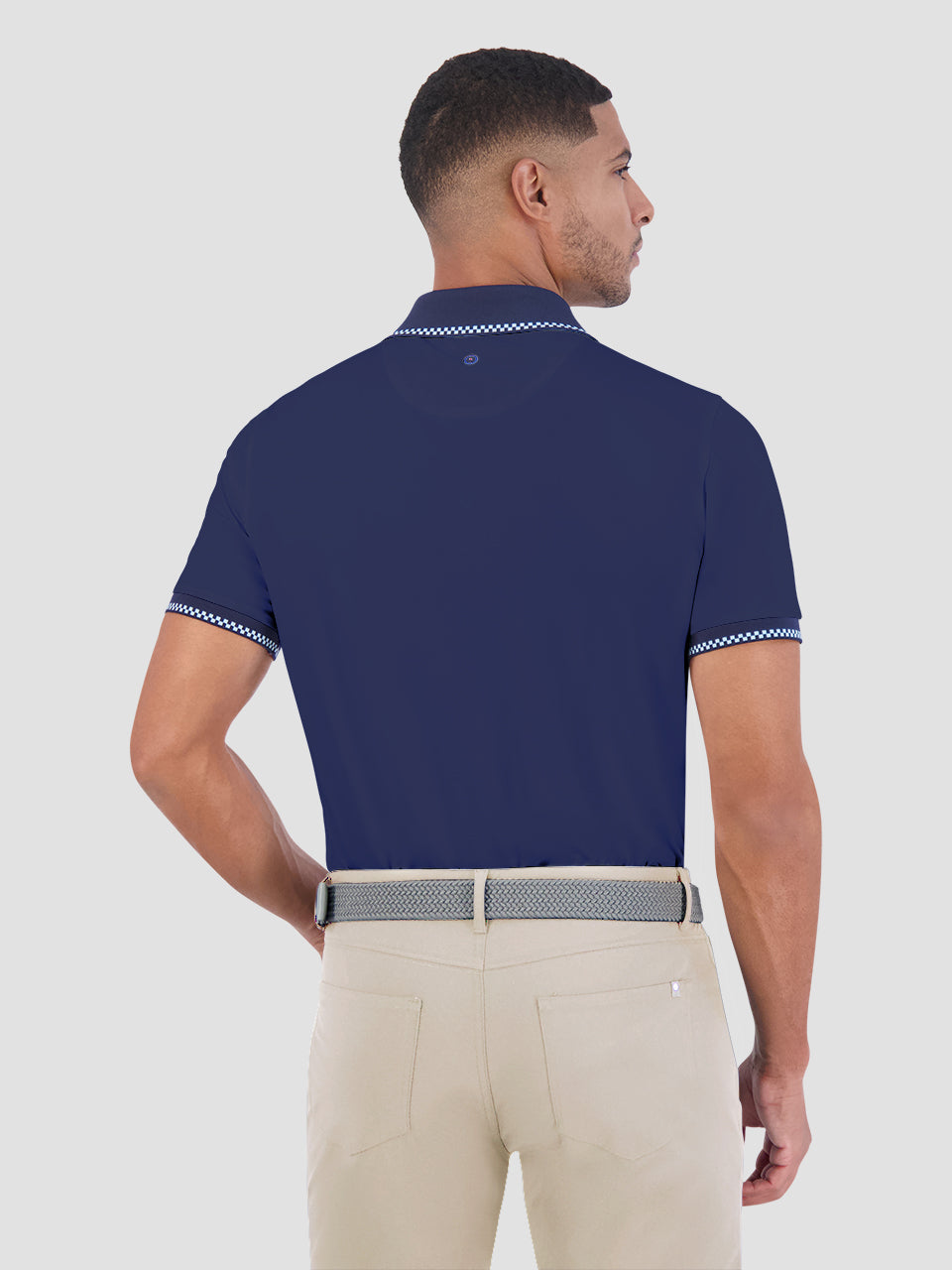 Ben Sherman Checker Rib Air Pique Sports Fit Polo Shirts Navy | 4239561-IJ