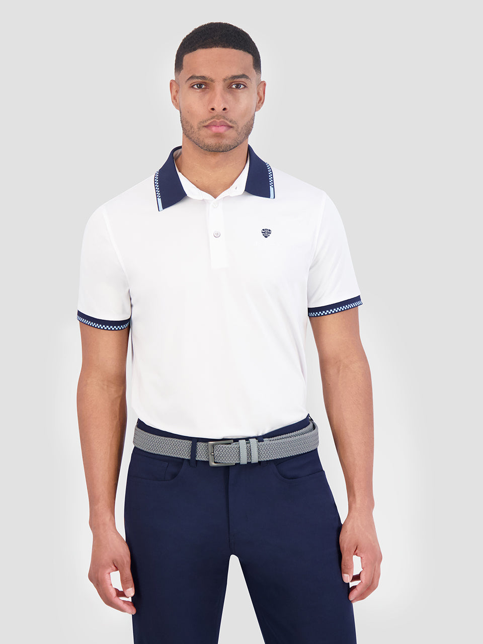 Ben Sherman Checker Rib Air Pique Sports Fit Polo Shirts White | 2637981-UX