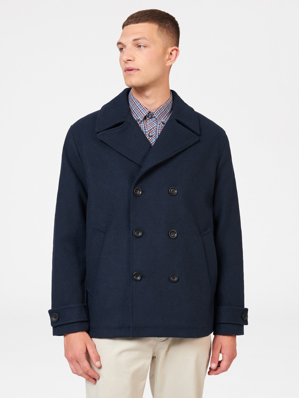 Ben Sherman Classic Wool Blend Midnight Jackets Black | 1248795-FH