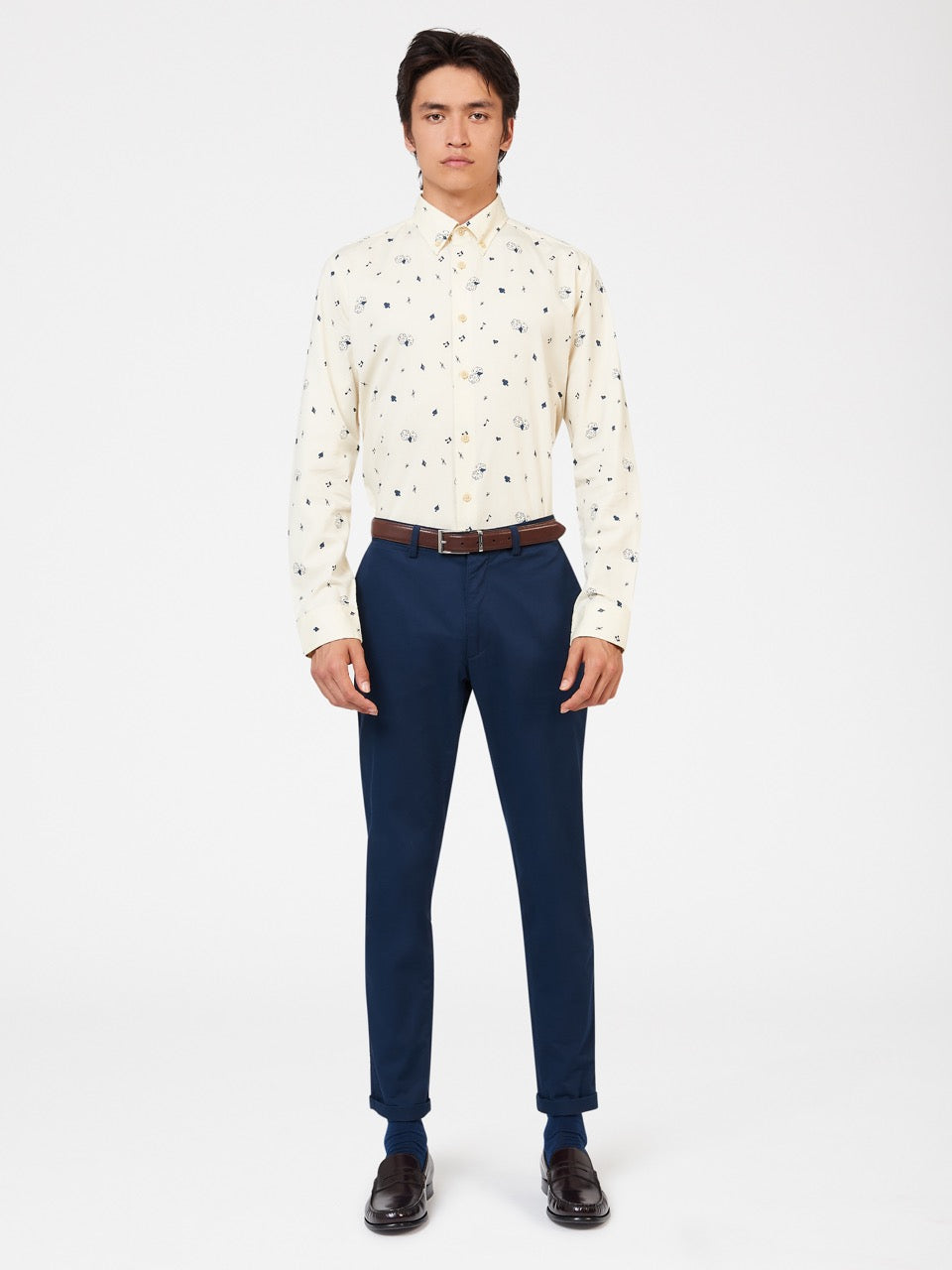 Ben Sherman Conversational Icon Shirts White | 8547103-NS