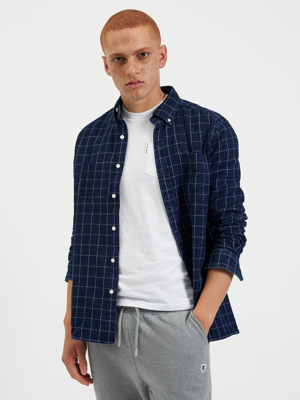 Ben Sherman Dalston Blues Beatnik Shirts Indigo | 0492876-OR