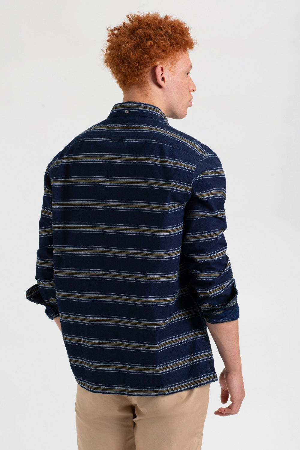 Ben Sherman Dalston Blues Long Sleeve Indigo Stripe Shirts Indigo | 3504679-UH